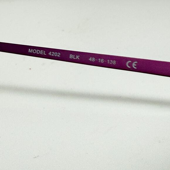 Modo Model 4202 Blk Pink Eyeglasses Frames 48-16-138 Full Rim H20116 - Picture 5 of 7